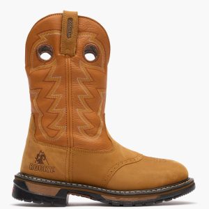 Rocky Original Ride Branson Saddle Roper Waterproof Western Boot